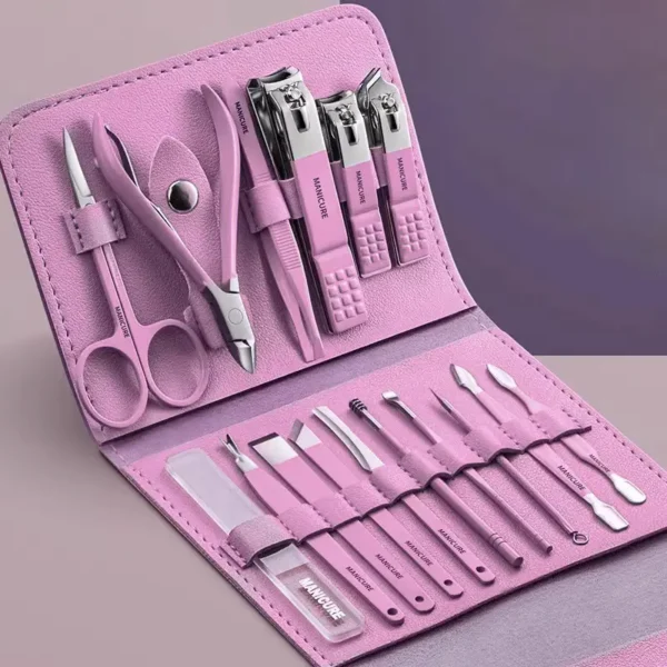 Juego de Cortaúñas Multifuncional de 16💅 | Precisión y Durabilidad en Acero Inoxidable™
