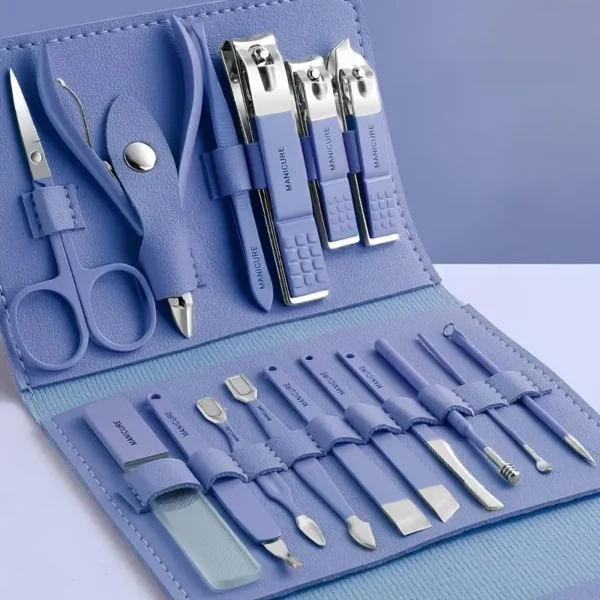 Juego de Cortaúñas Multifuncional de 16💅 | Precisión y Durabilidad en Acero Inoxidable™