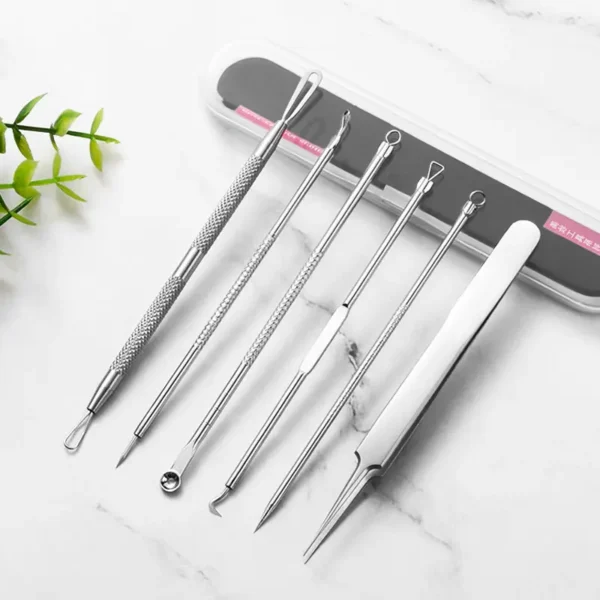 Kit Profesional 5 en 1 para Eliminar Espinillas, Puntos Negros y Acné de 5 piezas™