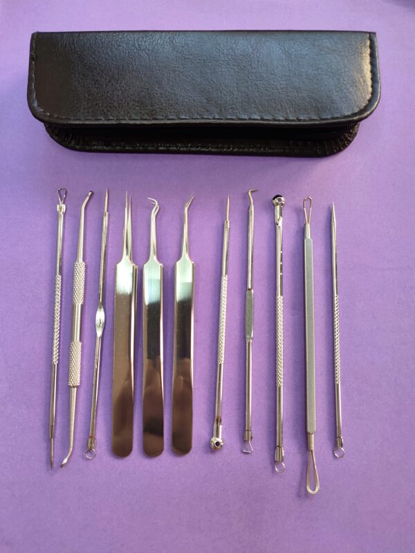 Kit Removedor de Espinillas y Puntos Negros – Agujas Faciales y Pinzas de Precisión Antiacné™