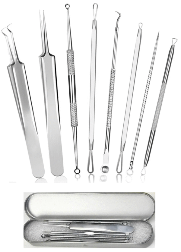 Kit 8 en 1 para Eliminar Puntos Negros y Acné + Estuche Metálico Premium™