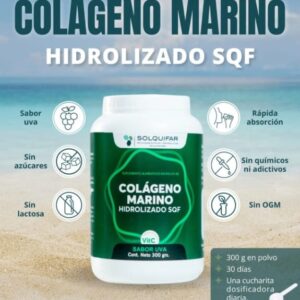 🌊 Colágeno Marino Hidrolizado - SQF Sabor Uva X 300 Gr 🍇™