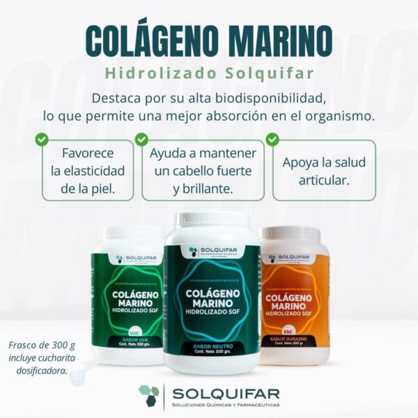 Colágeno Marino Hidrolizado SQF Sabor Uva 300 Gr🍇™
