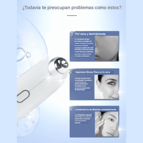 18 Inyector de oxígeno portátil con infusor de suero a base de agua NANO NIEBLA FACIAL™
